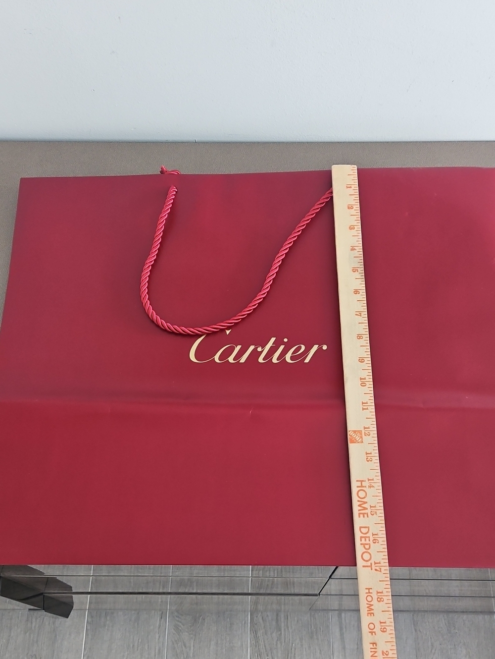 Cartier Signature Red Paper Shopping Bag